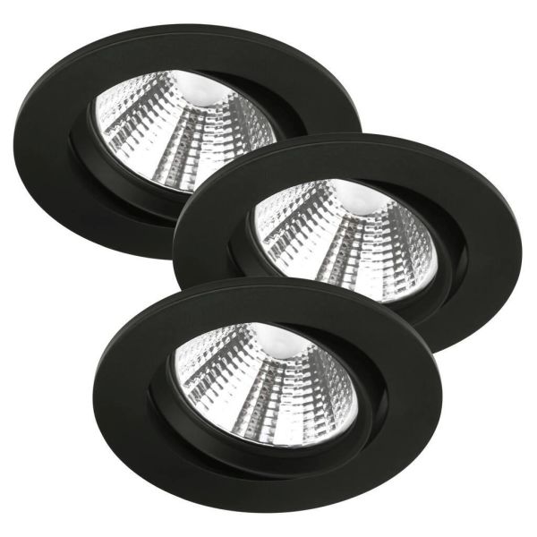 Nordlux FREMONT 47580103 Kohdevalaisin LED, 3 kpl, asennus rakenteen sisään, IP23 Musta