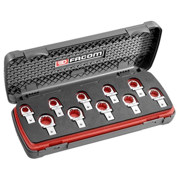 Facom 13.J10 Kiintolenkkiavainsarja 14 x 18 mm, inserttikiinnikkeellä 10 kpl, metrinen