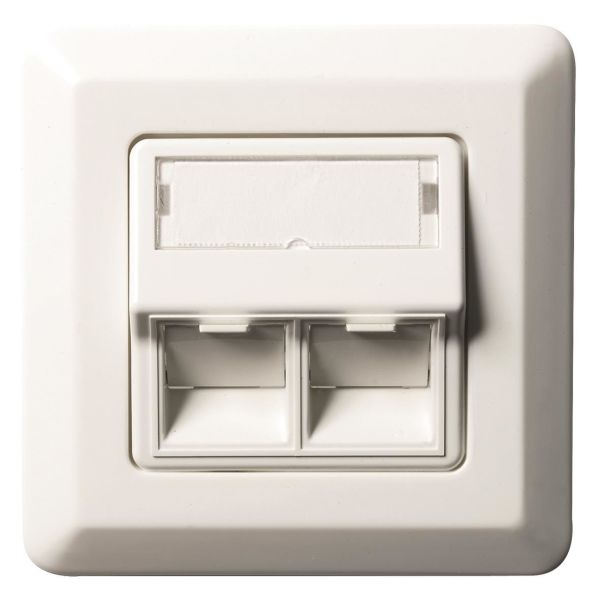 Elko EKO02528 Modulaarinen pistorasia kulmamalli, QuickConnect 2 x RJ45