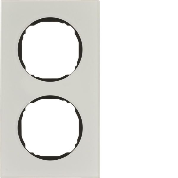 Hager 10122609 Peitekehys R.8, lasi, valkoinen 2-paikkainen