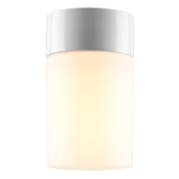 Ifö Electric Opus Kattovalaisin suora, E27, IP54, 100W, opaali valkoinen