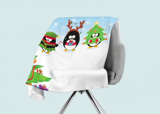 Torkkupeitto Christmas Penguins 130x150 cm