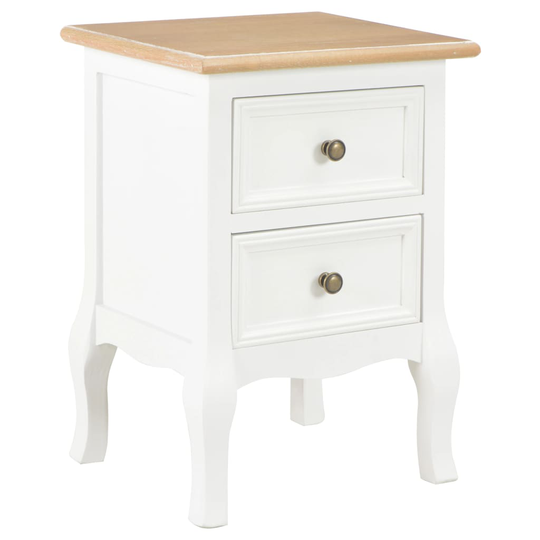 vidaXL Yöpöytä MDF 35x30x49 cm valkoinen