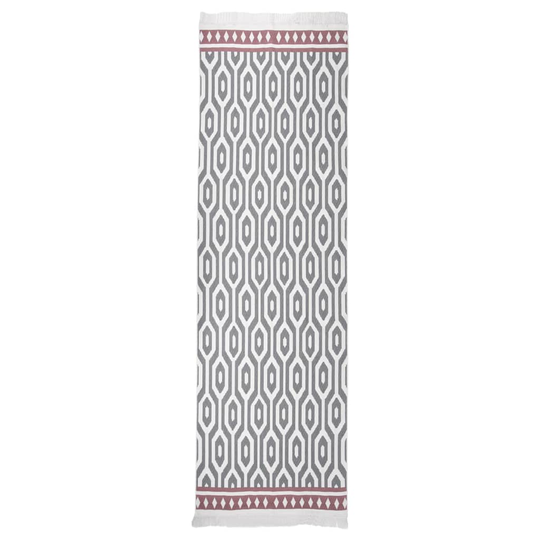 vidaXL Matto harmaa 80x300 cm puuvilla