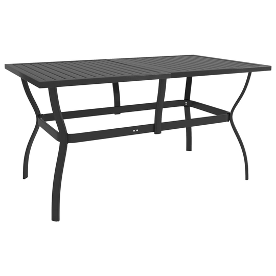 vidaXL Puutarhapöytä antrasiitti 140x80x72 cm teräs