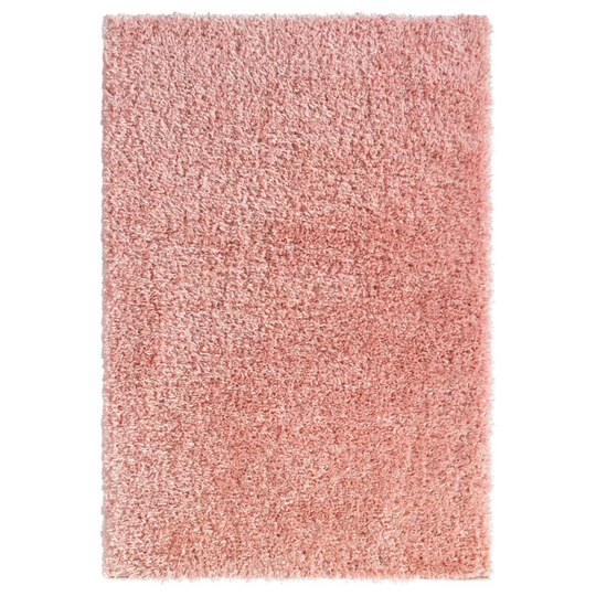 vidaXL Korkeanukkainen Shaggy matto pinkki 160x230 cm 50 mm