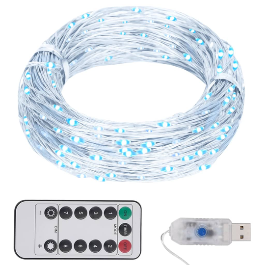 vidaXL LED-valonauha 150 LED-valoa kylmä valkoinen 15 m