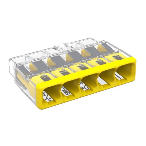 Wago 2773-405 Rasialiitin 450 V 5 napaa, keltainen, 60 kpl