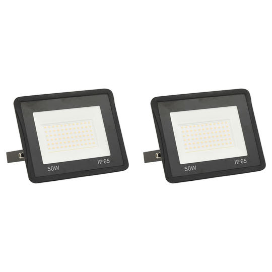 vidaXL LED-valonheittimet 2 kpl 50 W lämmin valkoinen