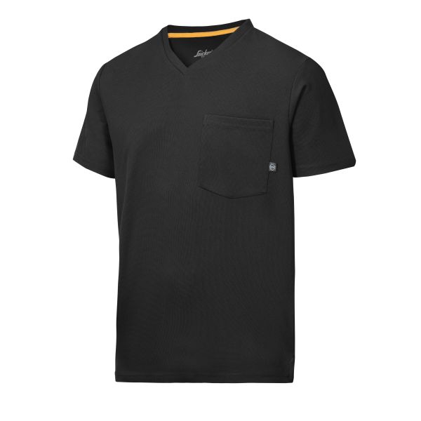 Snickers 2524 AllroundWork T-paita musta, v-aukko XS