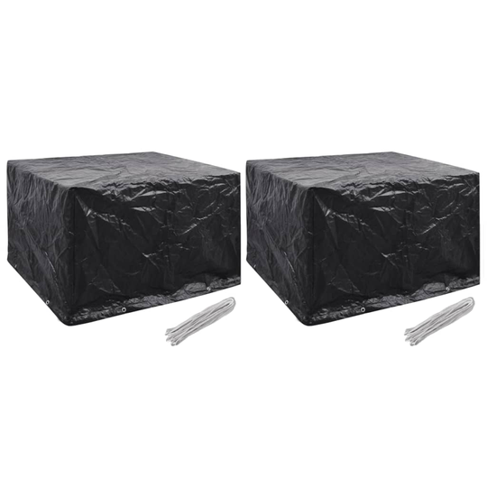 vidaXL Puutarhakalusteiden suojat 2 kpl 8 purjerengasta 135x135x90 cm