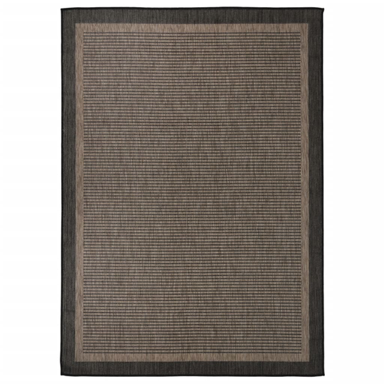 vidaXL Ulkomatto Flatweave 120x170 cm tummanruskea