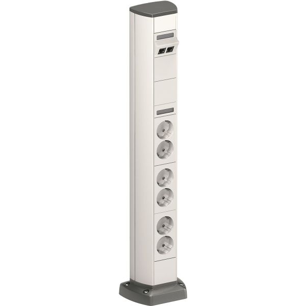 Schneider Electric INS40501 Pistorasiapylväs 602 mm, yksipuolinen valkoinen