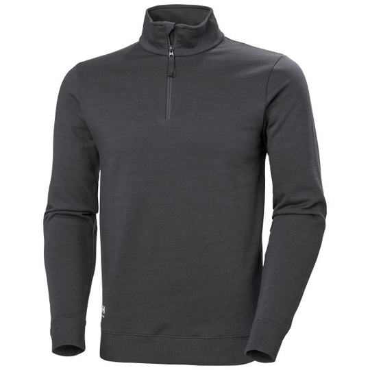 Helly Hansen Workwear Manchester Collegepaita tummanharmaa, lyhyt vetoketju 3XL
