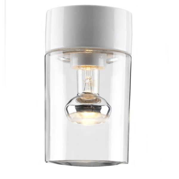 Ifö Electric Opus Kattovalaisin suora, IP54, E27, 100W, kirkas valkoinen