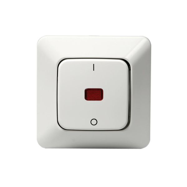 ABB 1062UK2 Kytkin upotettava, IP20, maalarinvalkoinen, valaistuksen kanssa 2-napainen