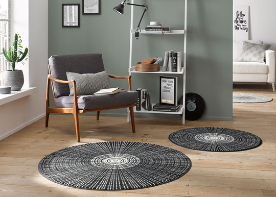 Pyöreä matto Cascara black Ø 85 cm