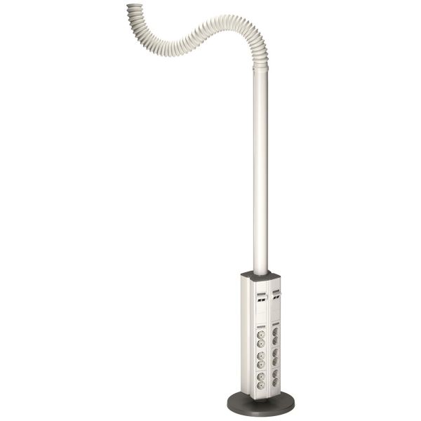 Schneider Electric INS40441 Pistorasiapylväs 2150 mm, 4 osastoa valkoinen