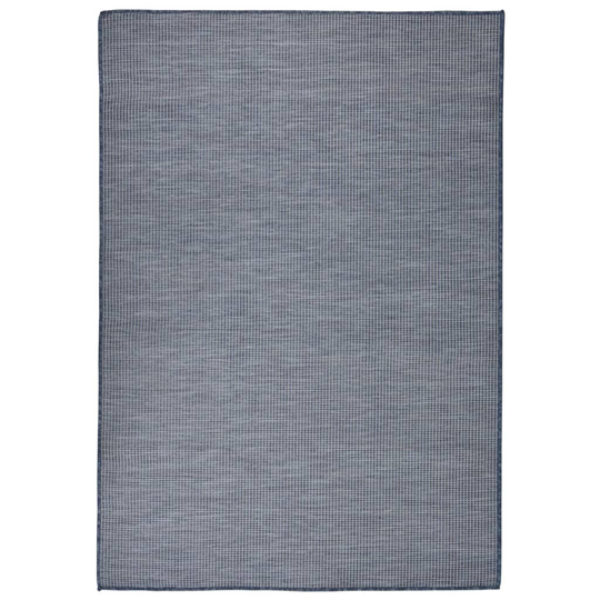 vidaXL Ulkomatto Flatweave 140x200 cm sininen
