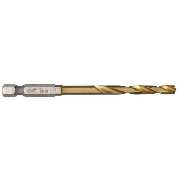 Milwaukee SHOCKWAVE Red Hex HSS-G TIN Metalliporanterä 1 kpl:n pakkaus 5 mm