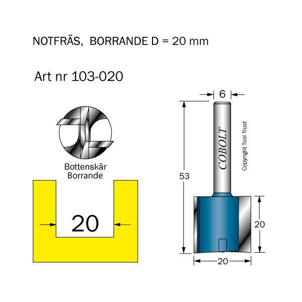 Cobolt 103-020 Urajyrsin kaksiteräinen