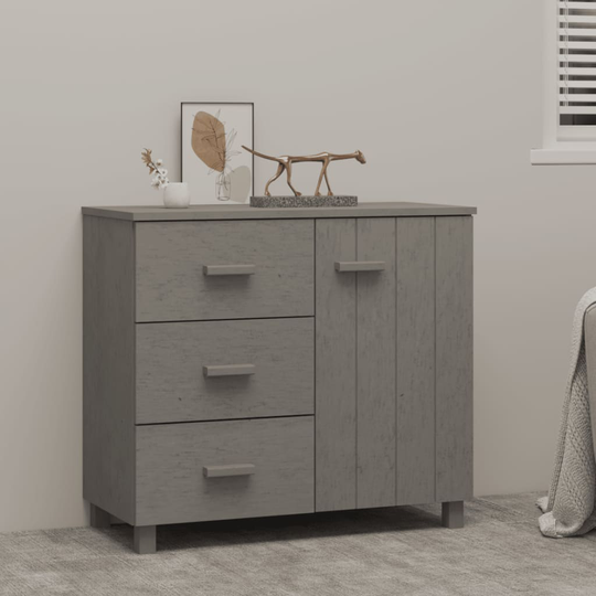 vidaXL Senkki vaaleanharmaa 90x40x80 cm täysi mänty