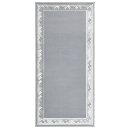 vidaXL Käytävämatto BCF harmaa kuviolla 100x200 cm