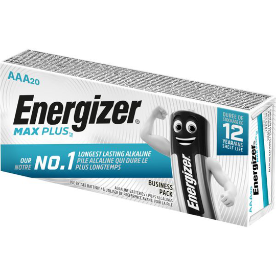 Energizer Max Plus Alkaliparisto AAA, 1,5 V, 20 kpl