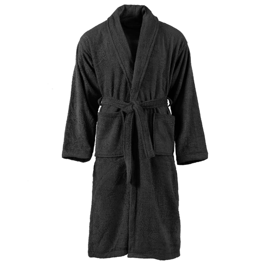 vidaXL Unisex froteekylpytalkki 100 % puuvilla musta M