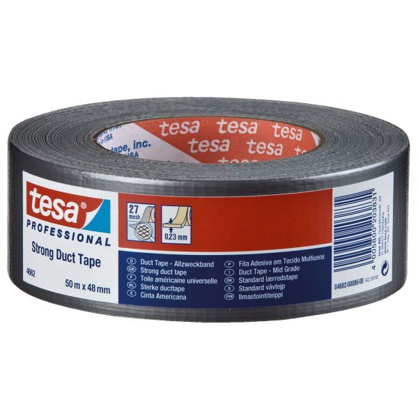 Tesa 4662 Ilmastointiteippi kangas, hopea 50 m x 36 mm