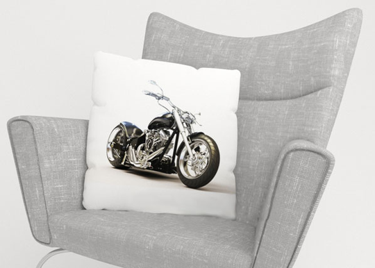 Koristetyynyliina BLACK MOTORBIKE 40x60 cm