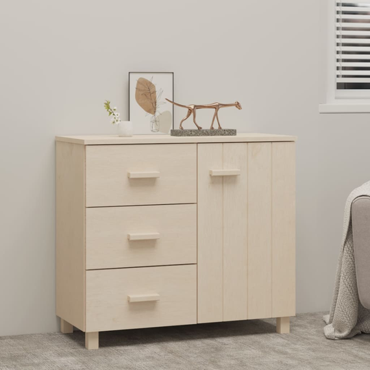vidaXL Senkki hunajanruskea 90x40x80 cm täysi mänty