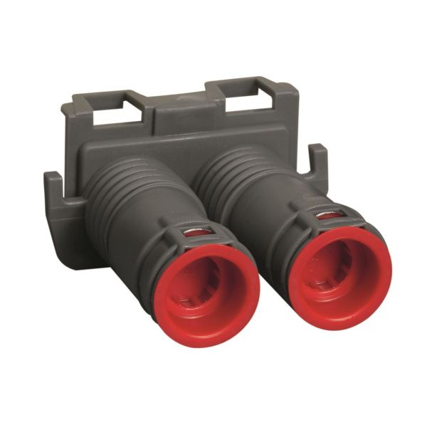 Schneider Electric IMT36230 Kaksoisnysä kahdella liitännällä 16 mm, valkoinen