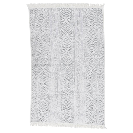 vidaXL Matto vaaleanharmaa 160x230 cm Puuvilla