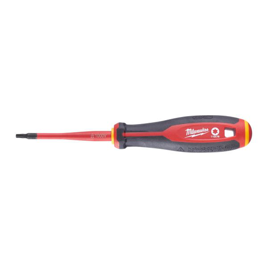 Milwaukee Tri-Lobe VDE Ruuvimeisseli kolmisivuinen pyörimistä estävä kahva T15 x 75 mm