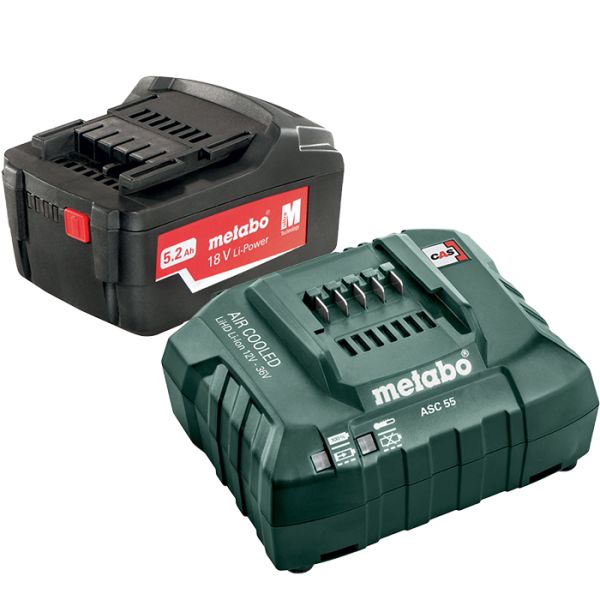 Metabo Li-Power 18V 5,2Ah, ASC 55 12-36 V Latauspaketti