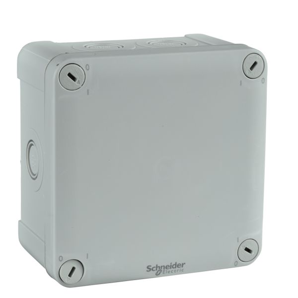 Schneider Electric ENN05085 Kytkentärasia harmaa, knock-outit, pinta-asennus 105x105x55 mm