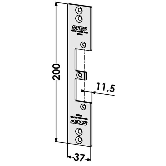 STEP ST9516 Tolppa Wicona-profiilijärjestelmille 11,5 mm, 37 mm