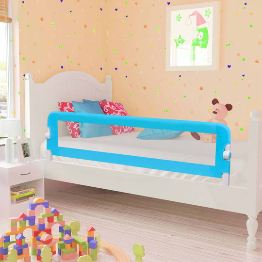 vidaXL Turvalaita sänkyyn sininen 120x42 cm polyesteri