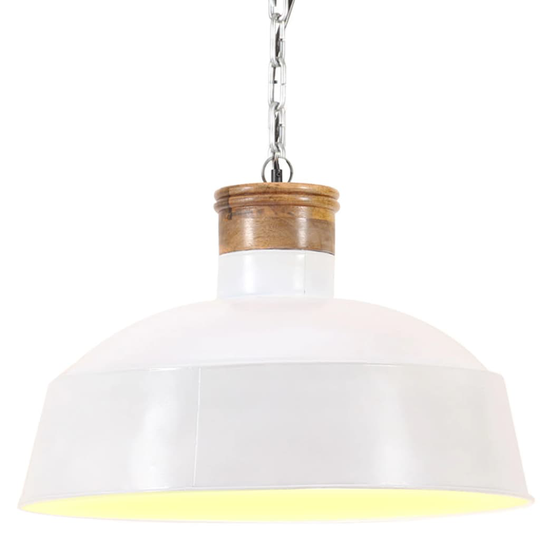 vidaXL Teollistyylinen riippuvalaisin 32 cm valkoinen E27