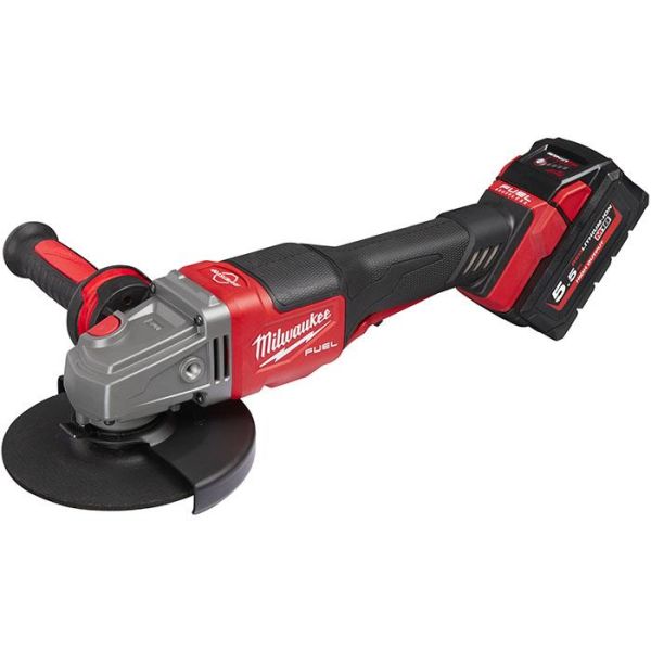 Milwaukee M18 FHSAG125XPDB-552X Kulmahiomakone 5,5 Ah akulla ja laturilla