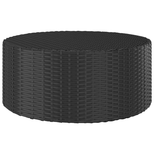 vidaXL Teepöytä musta 68x68x30 cm polyrottinki
