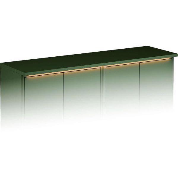 Gustavsberg Graphic Ylälevy vihreä, valaistuksella 120 x 36 cm
