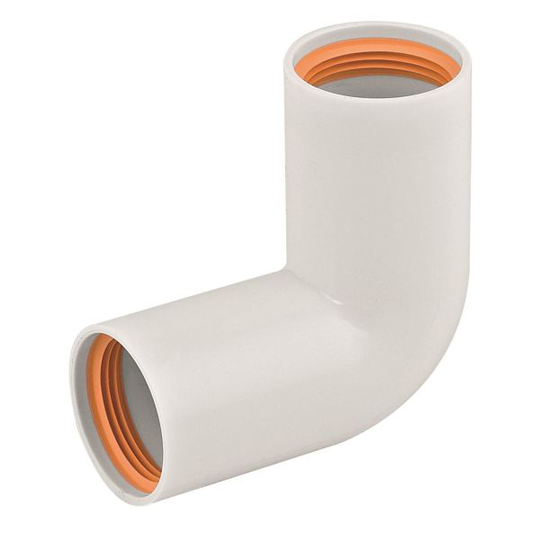 Faluplast 2316113 Taivutettu putki tupla, 90° 32 mm