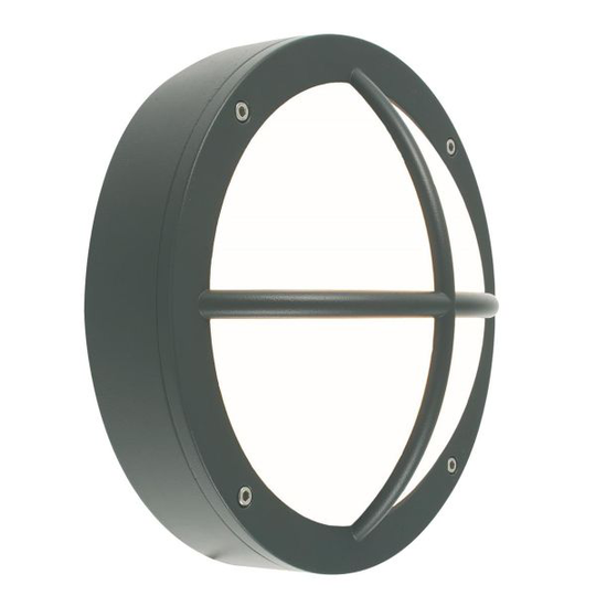 Norlys Rondane 537 Seinävalaisin LED, 11,3W, 3000 K, IP65 Grafiitinharmaa
