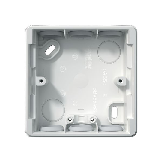Schneider Electric Exxact Rasia IP44, valkoinen 1 lokeroa, 25 mm