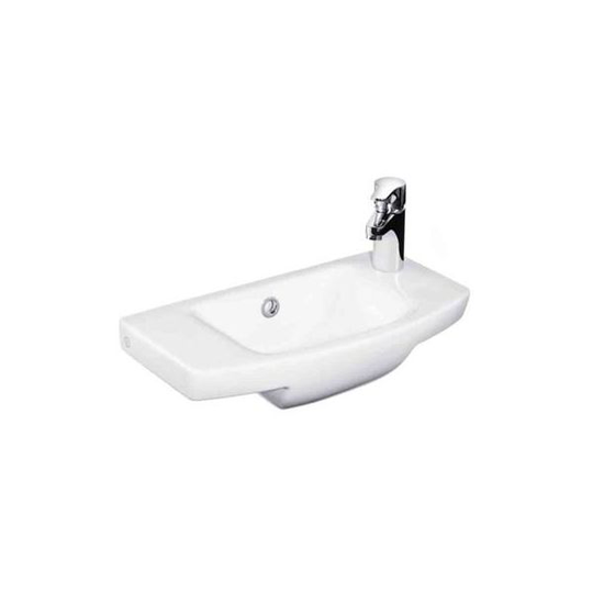 Gustavsberg Logic 5197 Pesuallas 500 x 270 mm, keramiikka Sekoittimen reikä oikealla