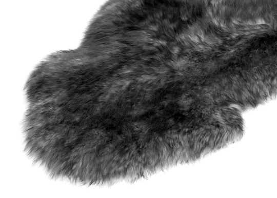 Aito lampaantalja Merino harmaanmusta frieze M ±60x90 cm