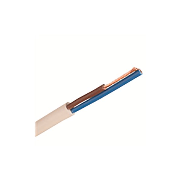 Nexans SKK Liitäntäkaapeli H03VV-F, 300/300 V 2x0,75 mm², valkoinen