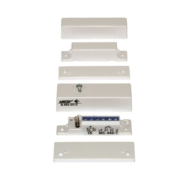Alarmtech MC 440-T Magneettikytkimet pinta-asennus, 1 avautuva kytkin valkoinen